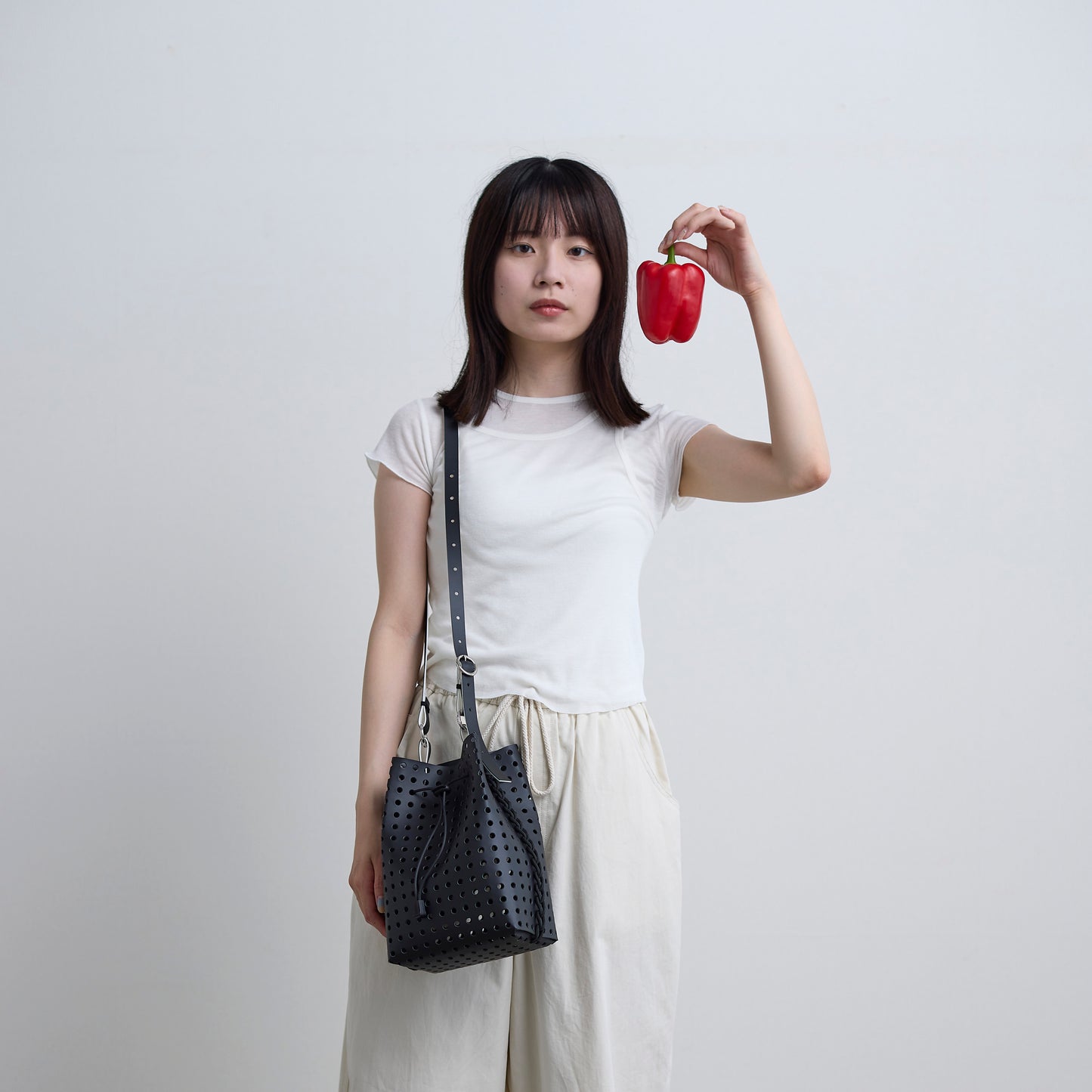 LAN / PO Polka S Shoulder Bag/Drawstring Bag 