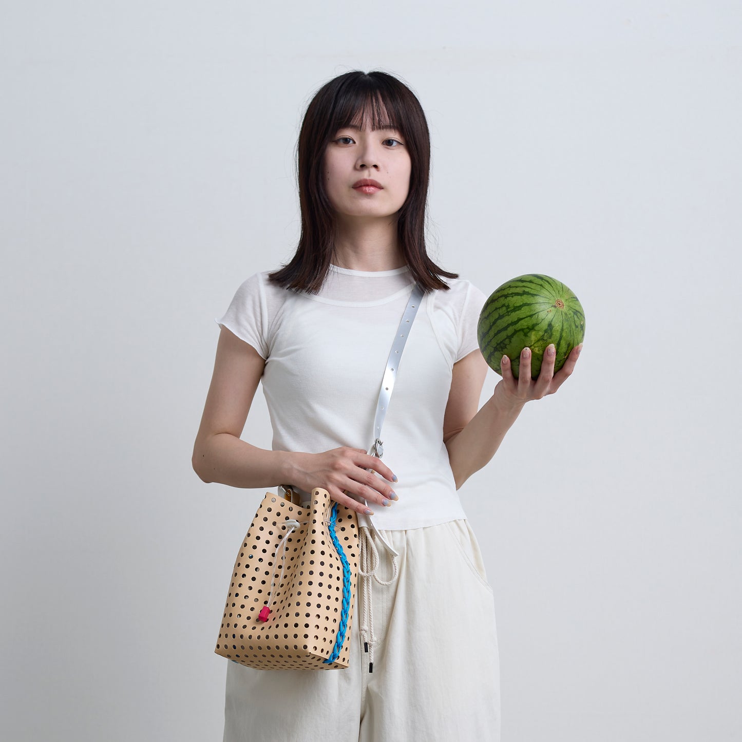 LAN / PO Polka S Shoulder Bag/Drawstring Bag 